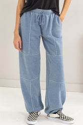 HYFVE Stitched Design Drawstring Sweatpants - Stylish & Comfortable Athleisure Wear